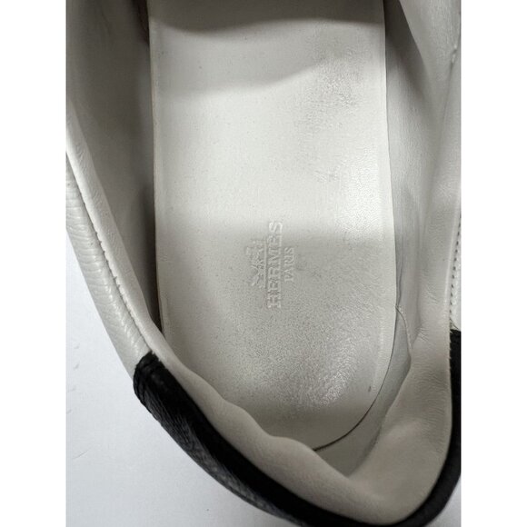 Hermes Boomerang Sneakers in White/Green - Picture 10 of 10